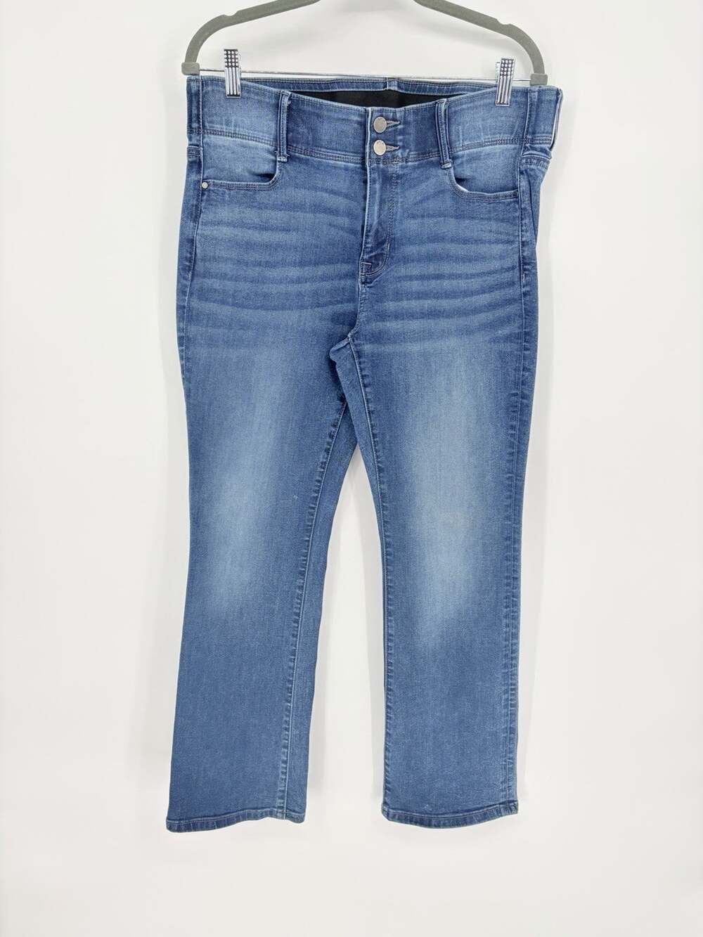 Apt. 9 Womens Blue Medium Wash Denim Bootcut Jeans 5-Pocket Sz 14 Stretch